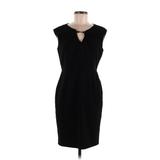 Calvin Klein Casual Dress - Sheath Keyhole Sleeveless: Black Solid Dresses - Women's Size 8