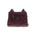 Giani Bernini Leather Shoulder Bag: Burgundy Solid Bags