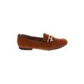 Franco Sarto Flats: Brown Print Shoes - Women's Size 8 - Almond Toe