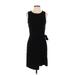 Ann Taylor LOFT Casual Dress - Sheath Crew Neck Sleeveless: Black Print Dresses - Women's Size 2