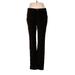 Pink Tartan Velour Pants - Low Rise: Black Activewear - Women's Size 12