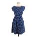 Yumi Casual Dress - A-Line: Blue Dresses - Women's Size 6