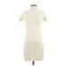 Forever 21 Casual Dress - Mini Crew Neck Short sleeves: Ivory Print Dresses - Women's Size Small