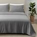 4 Piece 100% Turkish Cotton Full Grey Winter Flannel Sheet Set Cotton Printed Bedding Sheets & Pillowcases Double-Brushed