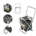 9pcs Garden Tools Set Folding Stool with Detachable Tool Kit, Convertible Portable Tote Bag for Different Kinds of Gardening