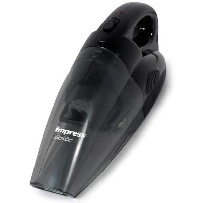 Impress GoVac Rechargeable Deluxe Handheld Vacuum with Base- Black - 13.25" x 6" x 5.5"