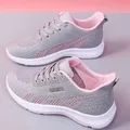 Baskets Légères Confortables à Lacets pour Femme Chaussures d'Entraînement en Plein Air à la Mode