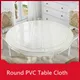 Nappe ronde transparente en pvc couverture de table en plastique imperméable panneau de cristal en