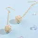 LEWIS SEGAL-Boucles d'oreilles pendantes boule de fleurs mignonnes pour femmes et filles acier