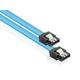 Good Connections PREMIUM SATA 3 SSD HDD Kabel mit Verriegelungsschutz / Arretierung - 2x Stecker gerade - blau, 0,7 m