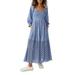 Perfect Storm Smocked Eyelet Long Sleeve Maxi Dress