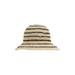 Stripe Crochet Straw Bucket Hat