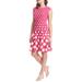 Gradient Polka Dot Print Cap Sleeve Dress