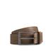 Italian-leather Belt With Perforated Strap And Gunmetal Buckle