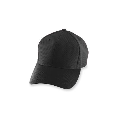 Augusta Sportswear 6236 Youth Athletic Mesh Cap in Black | Polyester