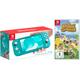 NINTENDO SWITCH Konsolen-Set "Lite" Spielekonsolen blau (türkis) Switch