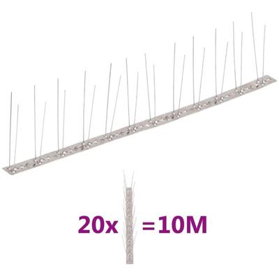 Vidaxl - 20-tlg. Taubenabwehr Spikes-Set Edelstahl 10 m 2-reihig