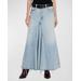 Western Paneled Denim Maxi Skirt