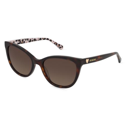 Moschino MOL072/S Damen-Sonnenbrille Vollrand Cateye Acetat-Gestell, braun