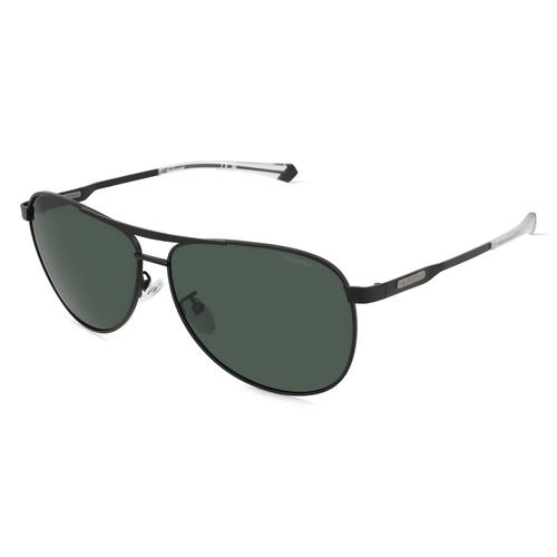 Polaroid PLD 2160/G/S/X Herren-Sonnenbrille Vollrand Pilot Metall-Gestell, schwarz