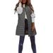 2DXuixsh Plus Size for Women Fall Clothes Women s Long Winter Vest Thin and Light Coat Casual Coat Slim Gilet Quilted Jacket Outdoor Winter Coat Vest with Pockets Womens Petite Coats Jackets Grey L