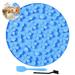 Slow Feeder Mat for Dogs and Catsï¼Œ17 in Large Lick Mat Slow Feeder for Anxiety Relief Dog Toys Feeding Mat for Butter Yogurt Peanut Pets Supplies Bathing Grooming Training Blue