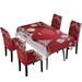 Eyicmarn Chair Covers/Tablecloths for Christmas Waterproof Dinning Room Chair Table Protector for Kitchen Holiday Decor