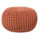 Pouf en coton rouille 40 x 25 cm