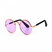 Pet Sunglasses Dog Cool Stylish Cat Eye Protection Funny Cute Round Sunglasses (Purple)