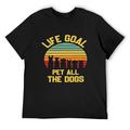 Life Goal Pet All The Dogs Hats for Men Washed Distressed Baseball Caps Soft Washed Workout Hats Breathable Shirt Black XL