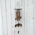 Ghopy 23 Wooden Wind Chimes with 8 Metal Hollow Tubes Tuned Soothing Melody Decor Sympathy Windbell with Tubes Metal Heart Pendant for Garden Decor and Outdoor Decorative