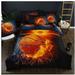 3D Basketball Fire Duvet Cover Bedding Set Soft Quilts Cover Set Pillowcase - Queen