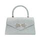 Women's Handbag Crossbody Bag Clutch Polyester Bridal Shower Wedding Party Bowknot Crystals Solid Color Black Silver Champagne