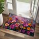 Oil Painting Flowers Doormat Non-Slip Oil Proof Rug Indoor Outdoor Mat Bedroom Decor Bathroom Mat Entrance Rug Door Mat