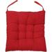 Nvzi 1pc Soft Chair Seat Pad Dining Chair Cushion 15.8 x 15.8 Zipper Design Hang Rope Design Indoor Outdoor Seat Cushion (Red)