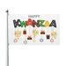 Happy Kwanzaa African Heritage Holiday Garden Flags 3 x 5 Foot Yard Flags Double-Sided Banner with Metal Grommets for Room Lawn Patriotic Sports Events Parades