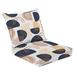 Outdoor Deep Seat Cushion Set 24 x 24 Trendy abstract organic shapes Mid century inspired shapes neutral Deep Seat Back Cushion Fade Resistant Lounge Chair Sofa Cushion Patio Furniture Cushion