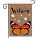 Welcome Monarch Butterfly Garden Flag Butterfly lovers Vertical Double Sided Yard Flags Keep Flying