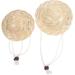Straw Hat Baby Beach Decor Pet Mexican Cap Party Mini Hats for Crafts 2 Pcs