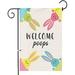 Happy Easter Rabbit Bunny Gnomes Garden Flag 12x18h Double Sided Welcome Pees Easter Eggs Flag Easter Farmhouse Decor