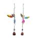 Three-dimensional Angel Bell Glass Painting Wind Chime Iron Flower Centerpieces Music Decorations Indoor 2 Pcs