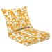 Outdoor Deep Seat Cushion Set 24 x 24 Abstract made simple geometric shapes Mid century modern inspired Deep Seat Back Cushion Fade Resistant Lounge Chair Sofa Cushion Patio Furniture Cushion