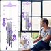 Sueyeuwdi Wind Chimes For Outside Memorial Wind Chime Outdoor Wind Chime Unique Tuning Relax Soothing Sympathy Wind Chime For Mom And Dad Garden Patio Patio Porch Home Decor Purple 24*12*5cm