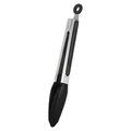 1PCS Black Kitchen Tongs Premium Silicone BPA Free Non-Stick Stainless Steel BBQ Cooking Grilling Locking Food Tongs 9-Inch