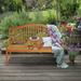 UBesGoo Acacia Wood Garden Bench with Folding and Liftable Table Sturdy Acacia Wood for All Weather 59 In Large Size Outdoor Bench Seat