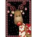 Double Sided Garden Flag Candy Cane Reindeer House Flag Outdoor Yard Decoration Christmas Winter 12x18h