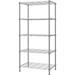 DIQIN 4 Tier Adjustable Storage Shelf Storage Rack Standing Shelf Units 200 Pounds Loading Capacity per Shelf 23.2 W x 13.4 D x 47.2 H for Â· Bathroom Kitchen Â· Pantry Room Silver