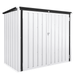 Aecojoy 46 Cu ft. Outdoor Horizontal Storage Shed with Multi-Opening Door Weather Resistant Metal Tool Shed for Trash Cans in White