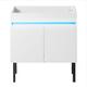 Yesurprise 30 Bathroom Vanity with Sink Wall Mounted/Freestanding Vanity Sink Set with Sensing Light Large Storage Space Metal Legs for Bathroom