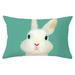 Easter Single-sided Brushed Cotton Linen Decorative Pillow Case Cover Living Room Sofa Living Room Pillowcase 12 X 20 inches Pillowcase For Room Office Party With Zipper Closure Satin Zippe